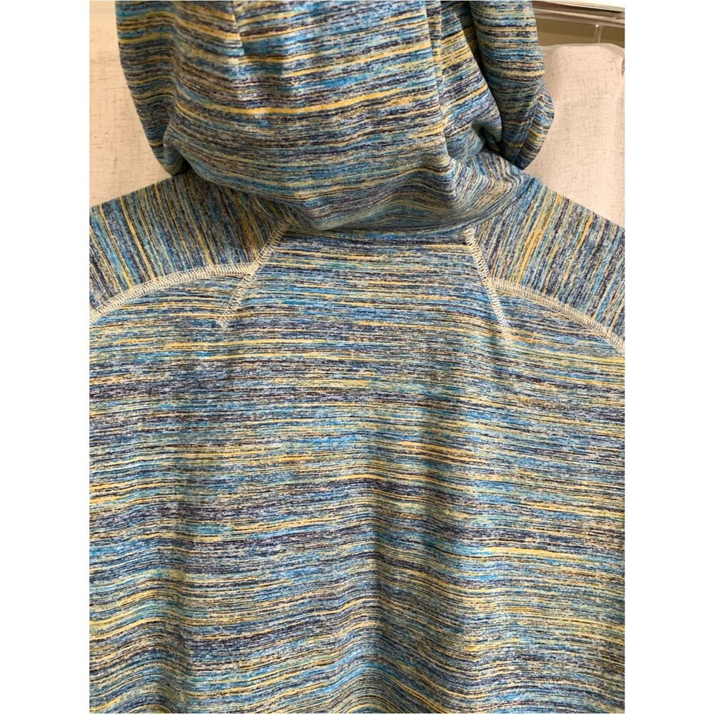 lululemon Surge Warm Blue Yellow Space-Dye Quarter-Zip Hoodie Large - Picture 14 of 16
